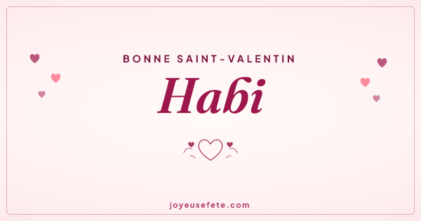 Image « Bonne Saint-Valentin Habi » au format large