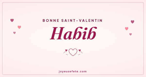 Image « Bonne Saint-Valentin Habib » au format large