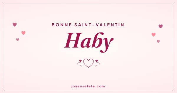 Image « Bonne Saint-Valentin Haby » au format large