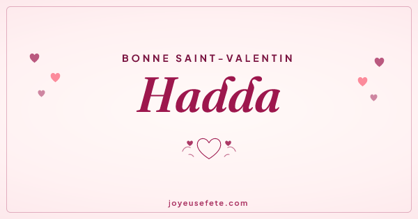 Image « Bonne Saint-Valentin Hadda » au format large