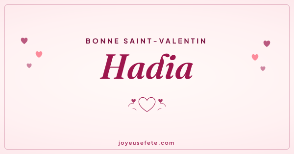 Image « Bonne Saint-Valentin Hadia » au format large
