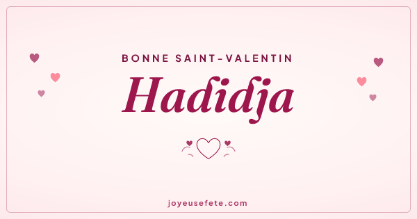 Image « Bonne Saint-Valentin Hadidja » au format large