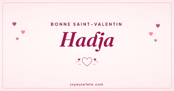 Image « Bonne Saint-Valentin Hadja » au format large