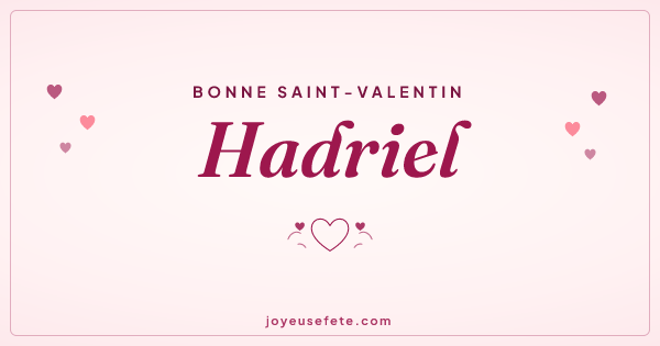 Image « Bonne Saint-Valentin Hadriel » au format large