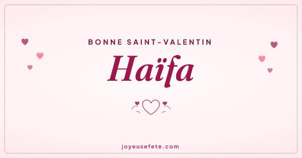 Image « Bonne Saint-Valentin Haïfa » au format large