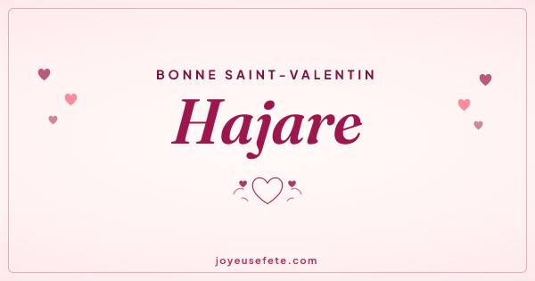 Image « Bonne Saint-Valentin Hajare » au format large