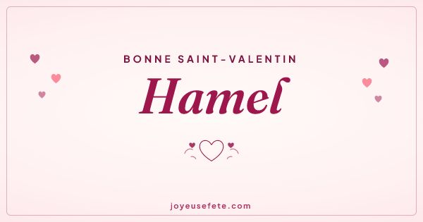 Image « Bonne Saint-Valentin Hamel » au format large