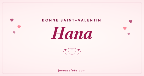 Image « Bonne Saint-Valentin Hana » au format large