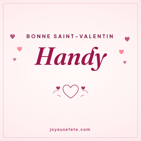 Image carrée « Bonne Saint-Valentin Handy » pour WhatsApp
