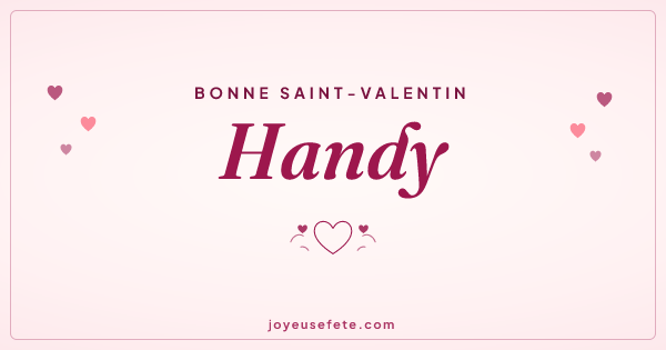 Image « Bonne Saint-Valentin Handy » au format large