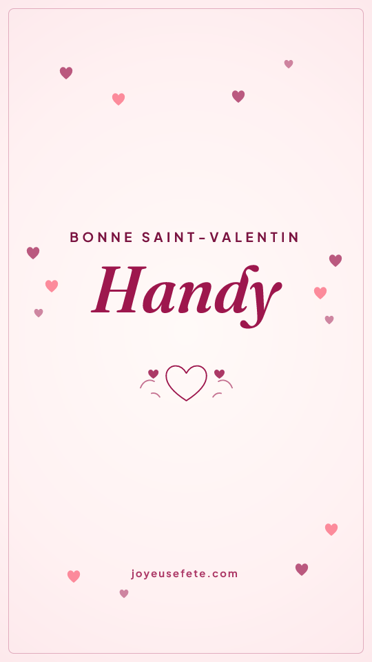 Image « Bonne Saint-Valentin Handy » au format story