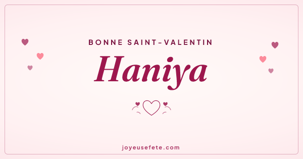 Image « Bonne Saint-Valentin Haniya » au format large
