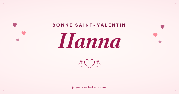 Image « Bonne Saint-Valentin Hanna » au format large