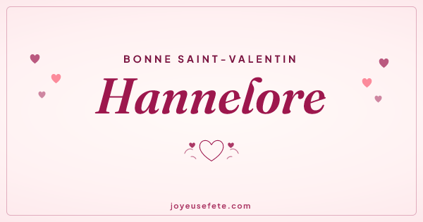 Image « Bonne Saint-Valentin Hannelore » au format large