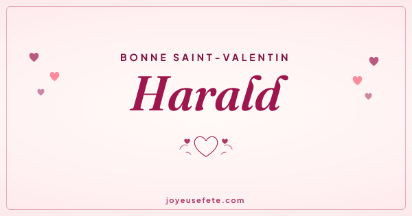 Image « Bonne Saint-Valentin Harald » au format large