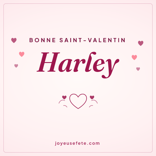 Image carrée « Bonne Saint-Valentin Harley » pour WhatsApp