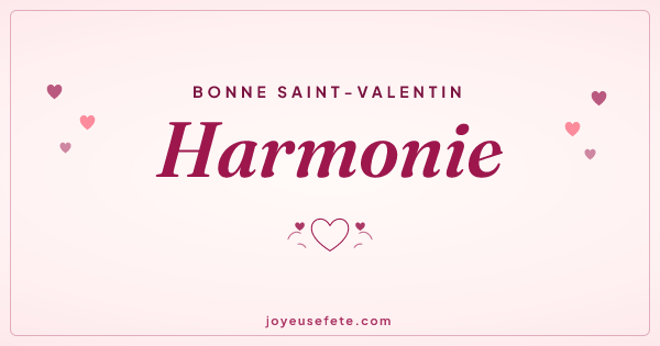 Image « Bonne Saint-Valentin Harmonie » au format large