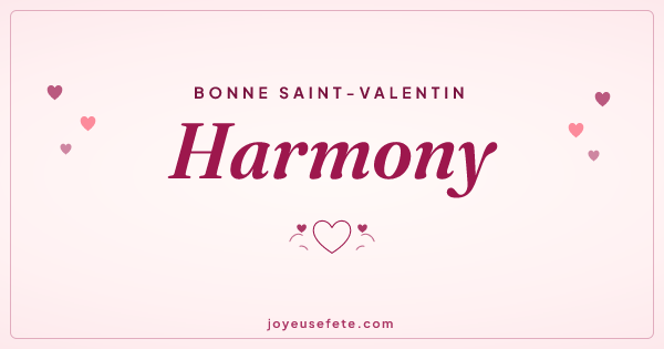 Image « Bonne Saint-Valentin Harmony » au format large