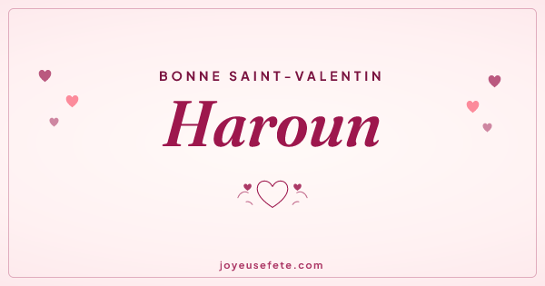 Image « Bonne Saint-Valentin Haroun » au format large