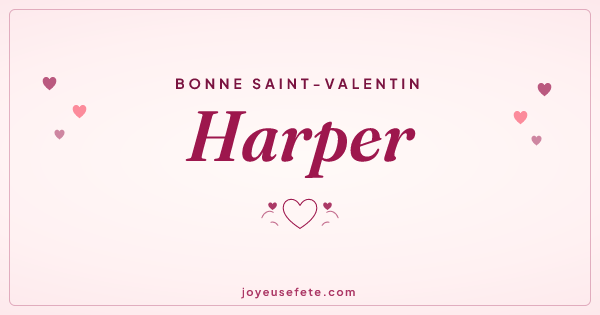 Image « Bonne Saint-Valentin Harper » au format large