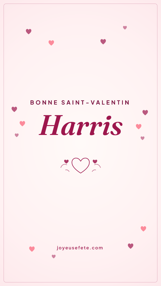 Image « Bonne Saint-Valentin Harris » au format story