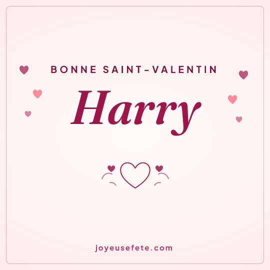 Image carrée « Bonne Saint-Valentin Harry » pour WhatsApp