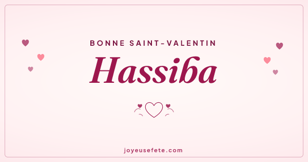 Image « Bonne Saint-Valentin Hassiba » au format large