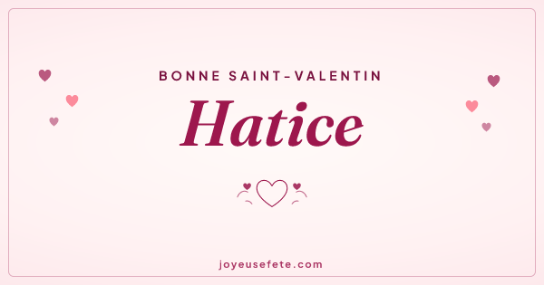 Image « Bonne Saint-Valentin Hatice » au format large