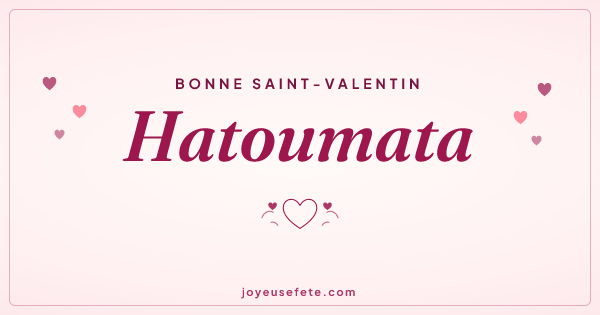 Image « Bonne Saint-Valentin Hatoumata » au format large