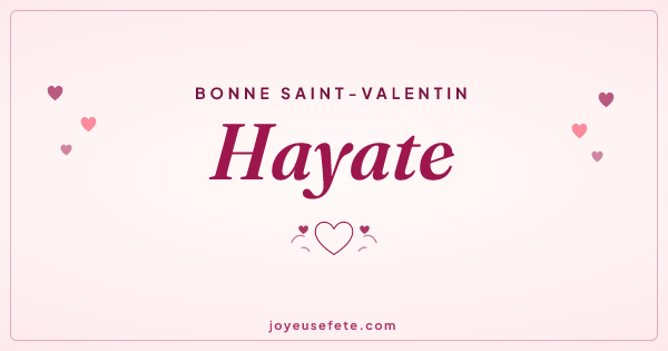 Image « Bonne Saint-Valentin Hayate » au format large