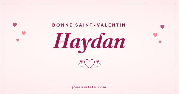 Image « Bonne Saint-Valentin Haydan » au format large