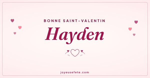 Image « Bonne Saint-Valentin Hayden » au format large