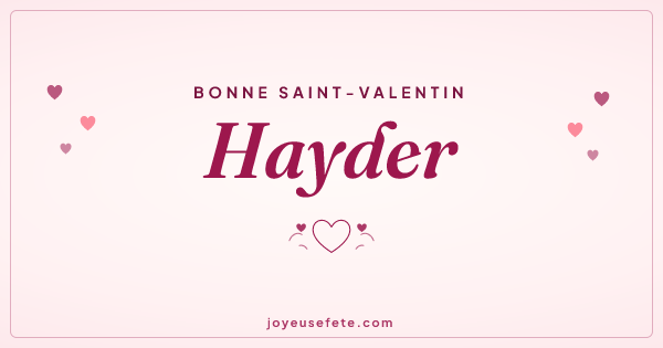 Image « Bonne Saint-Valentin Hayder » au format large