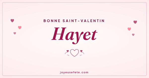 Image « Bonne Saint-Valentin Hayet » au format large