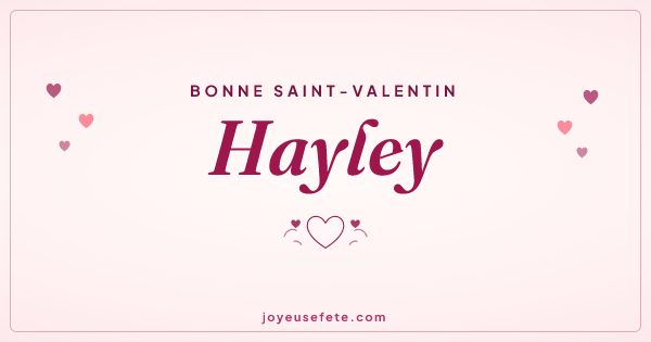 Image « Bonne Saint-Valentin Hayley » au format large