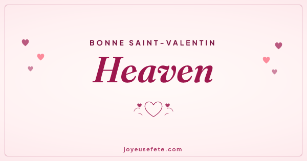 Image « Bonne Saint-Valentin Heaven » au format large