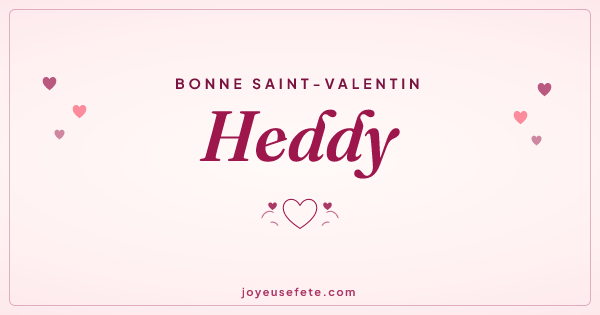 Image « Bonne Saint-Valentin Heddy » au format large