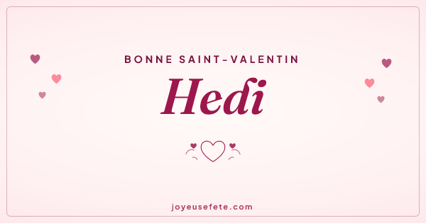 Image « Bonne Saint-Valentin Hedi » au format large