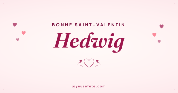 Image « Bonne Saint-Valentin Hedwig » au format large