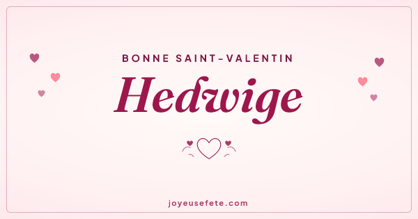 Image « Bonne Saint-Valentin Hedwige » au format large