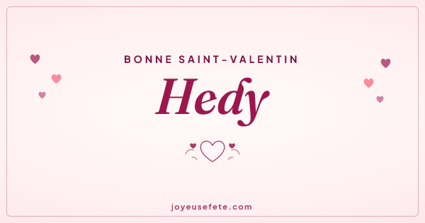 Image « Bonne Saint-Valentin Hedy » au format large