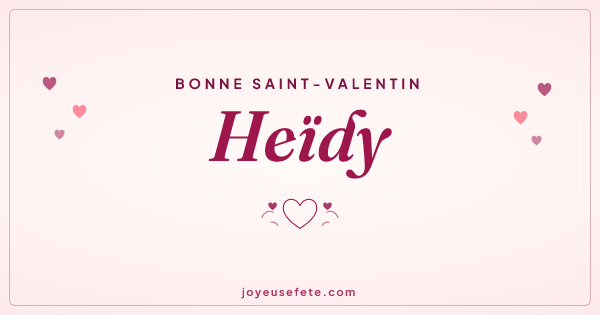 Image « Bonne Saint-Valentin Heïdy » au format large