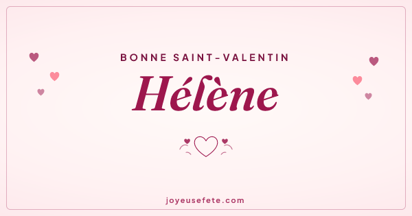 Image « Bonne Saint-Valentin Hélène » au format large