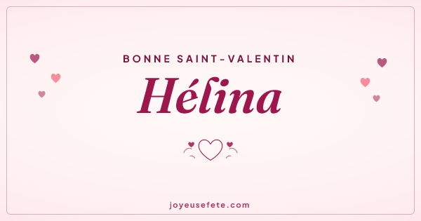 Image « Bonne Saint-Valentin Hélina » au format large