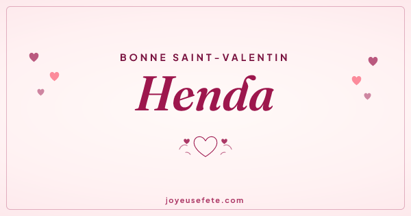 Image « Bonne Saint-Valentin Henda » au format large