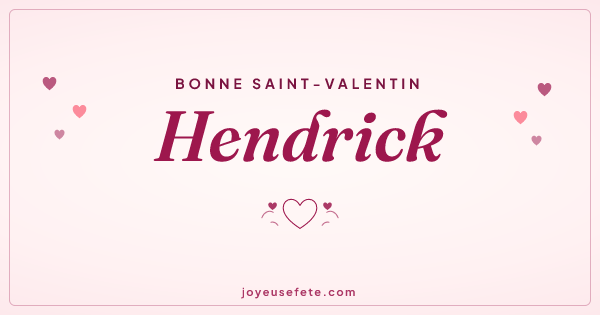 Image « Bonne Saint-Valentin Hendrick » au format large