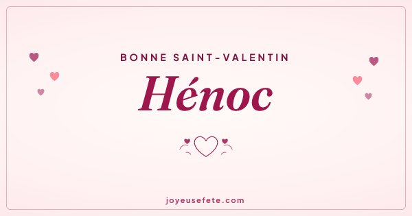 Image « Bonne Saint-Valentin Hénoc » au format large