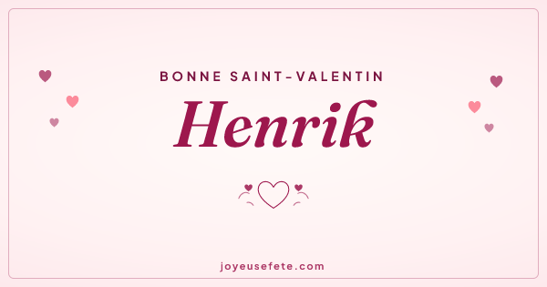 Image « Bonne Saint-Valentin Henrik » au format large