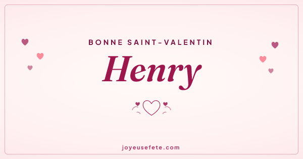 Image « Bonne Saint-Valentin Henry » au format large