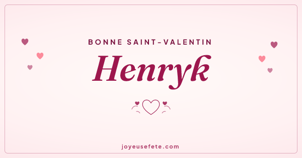 Image « Bonne Saint-Valentin Henryk » au format large